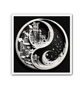 Artistic canvas with abstract stride and pause theme.